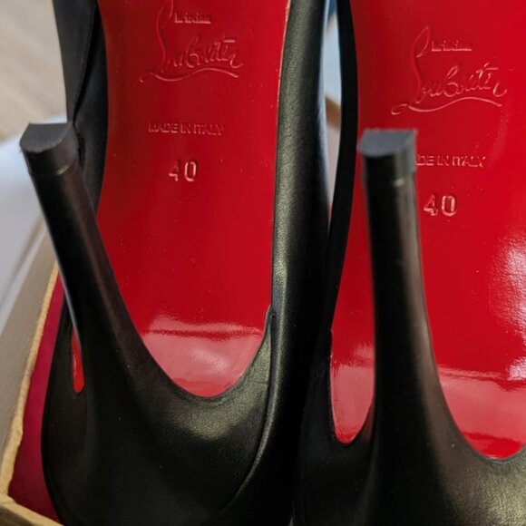 Christian Louboutin Black Leather Tall Boots - Picture 6 of 12